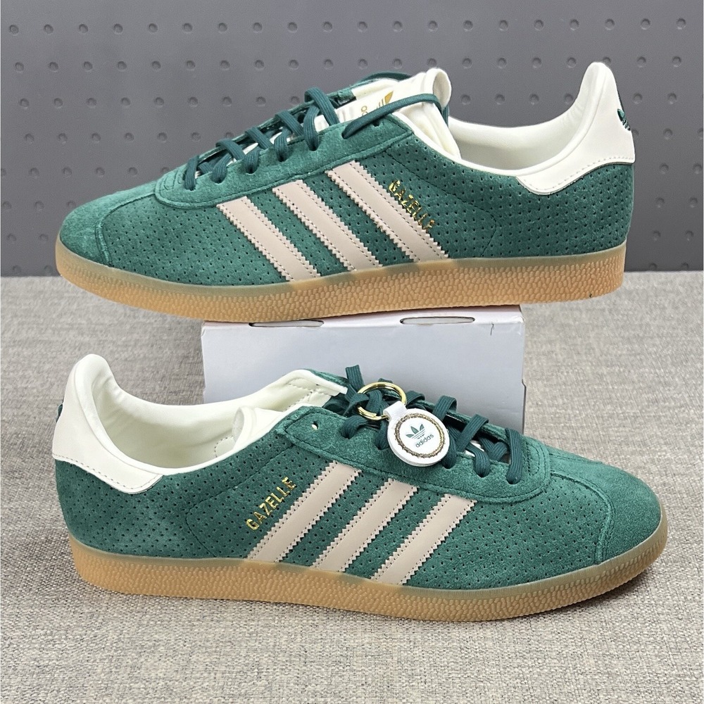 Adidas Gazelle Originals Men's Size 11 Green Wonder Beige Sneakers Shoes IF7154 - Picture 1 of 9